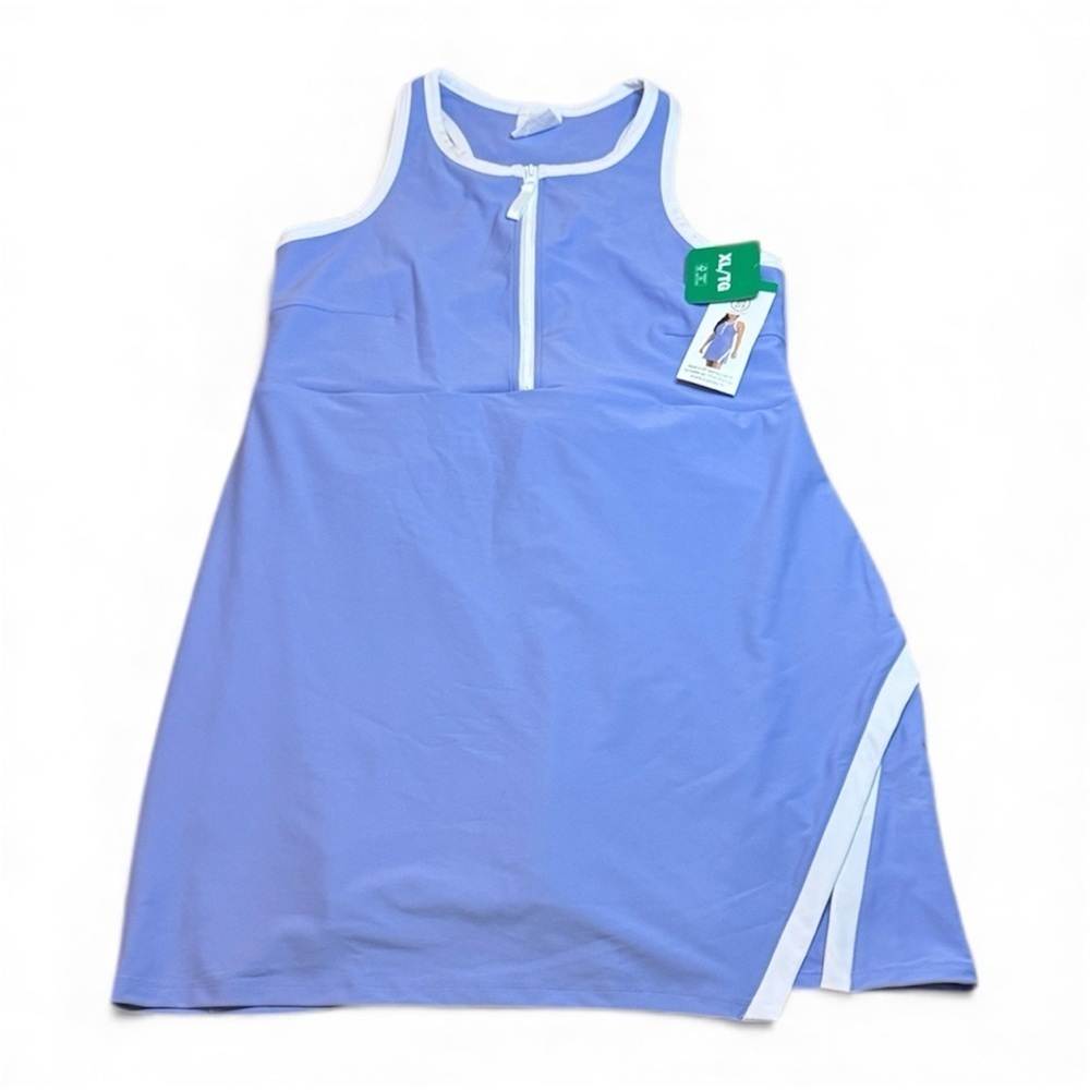 NWT Blue Athletic Tennis Dress with White Accents sz XL